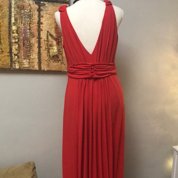 Stunning Calvin Klein Grecian Gown - RED - Picture 3 of 6